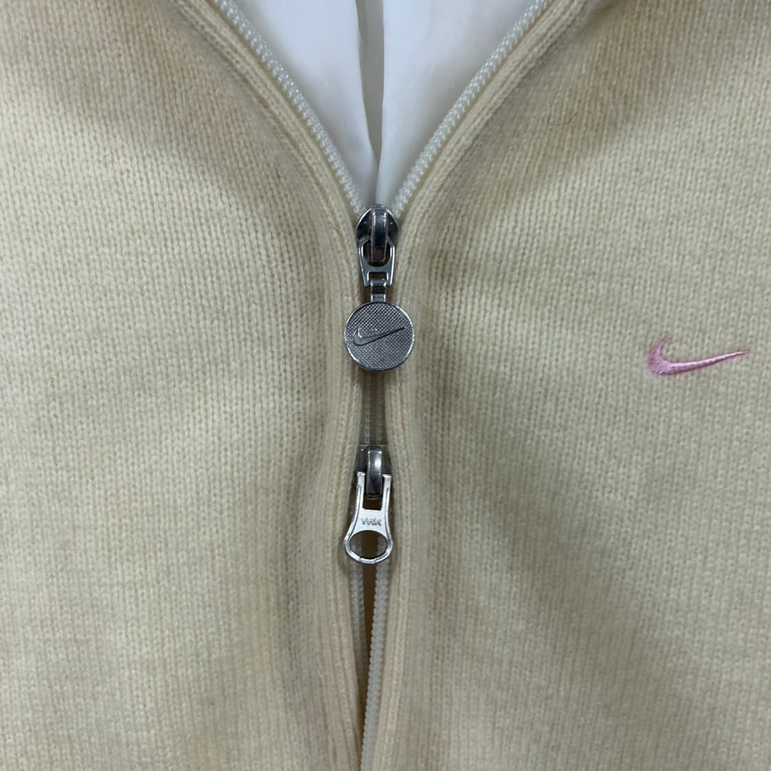 나이키 스우시 아이보리 니트 후드집업 상품이미지5