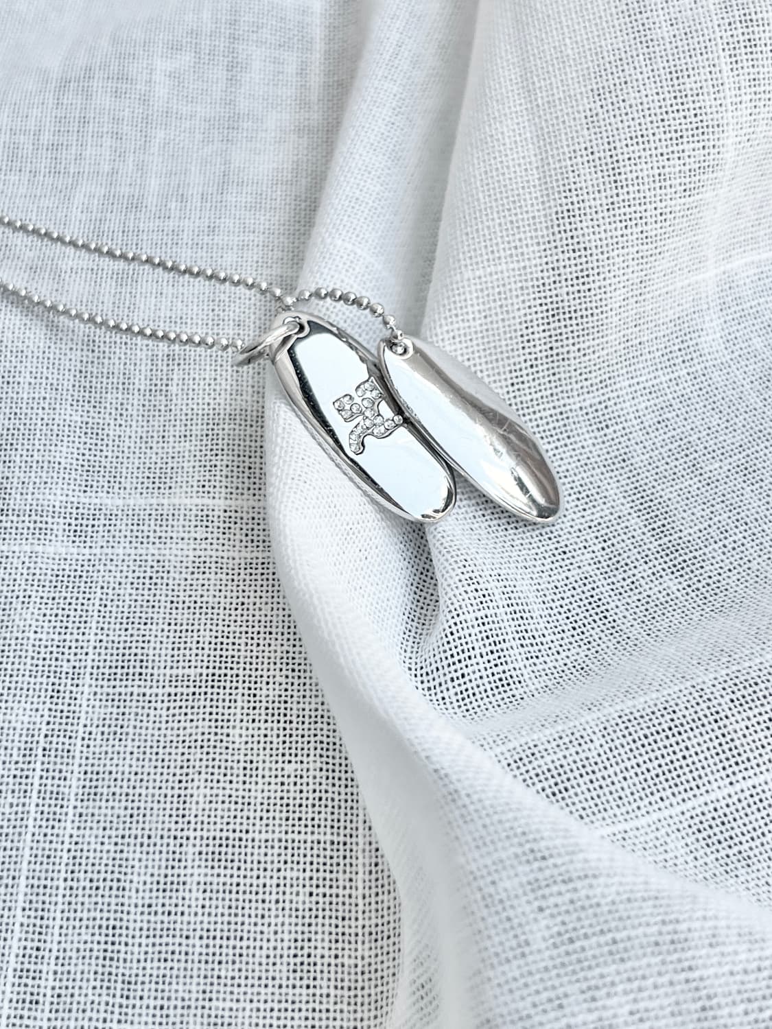 00s Courreges 꾸레쥬 더블 펜던트 목걸이 상품이미지8