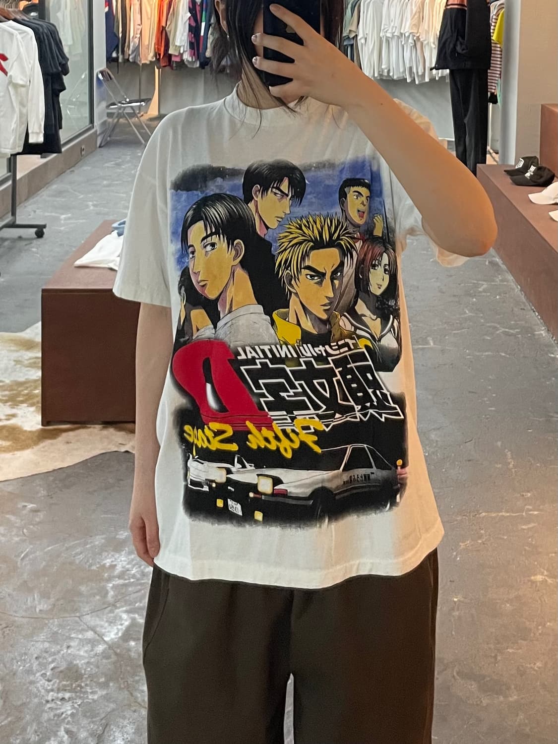 빈티지 이니셜D 프린팅 반팔 H2548 상품이미지1