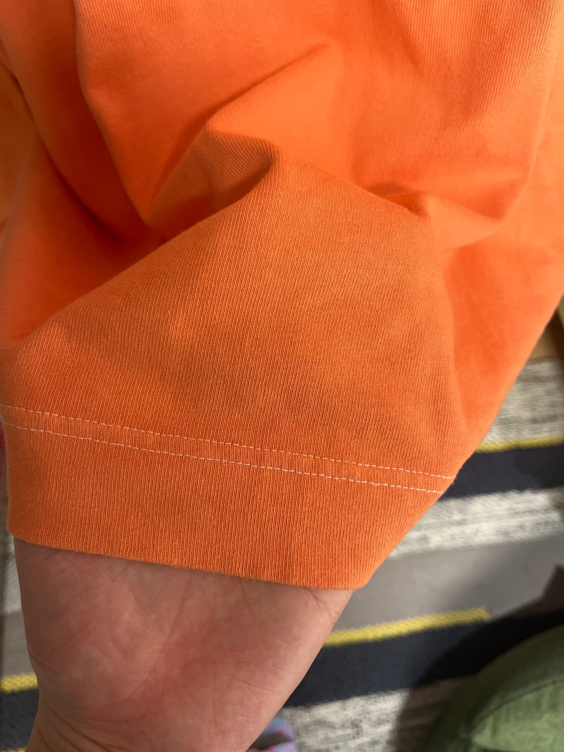 EVCON 에비콘 오렌지 오버핏 롱 슬리브 티셔츠 3 상품이미지4