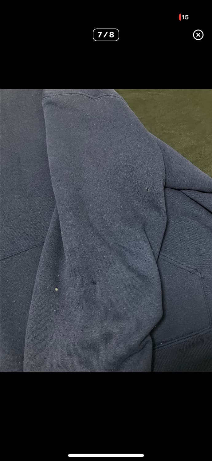 80s 러셀 더블페이스 후디 네이비 XL 상품이미지7