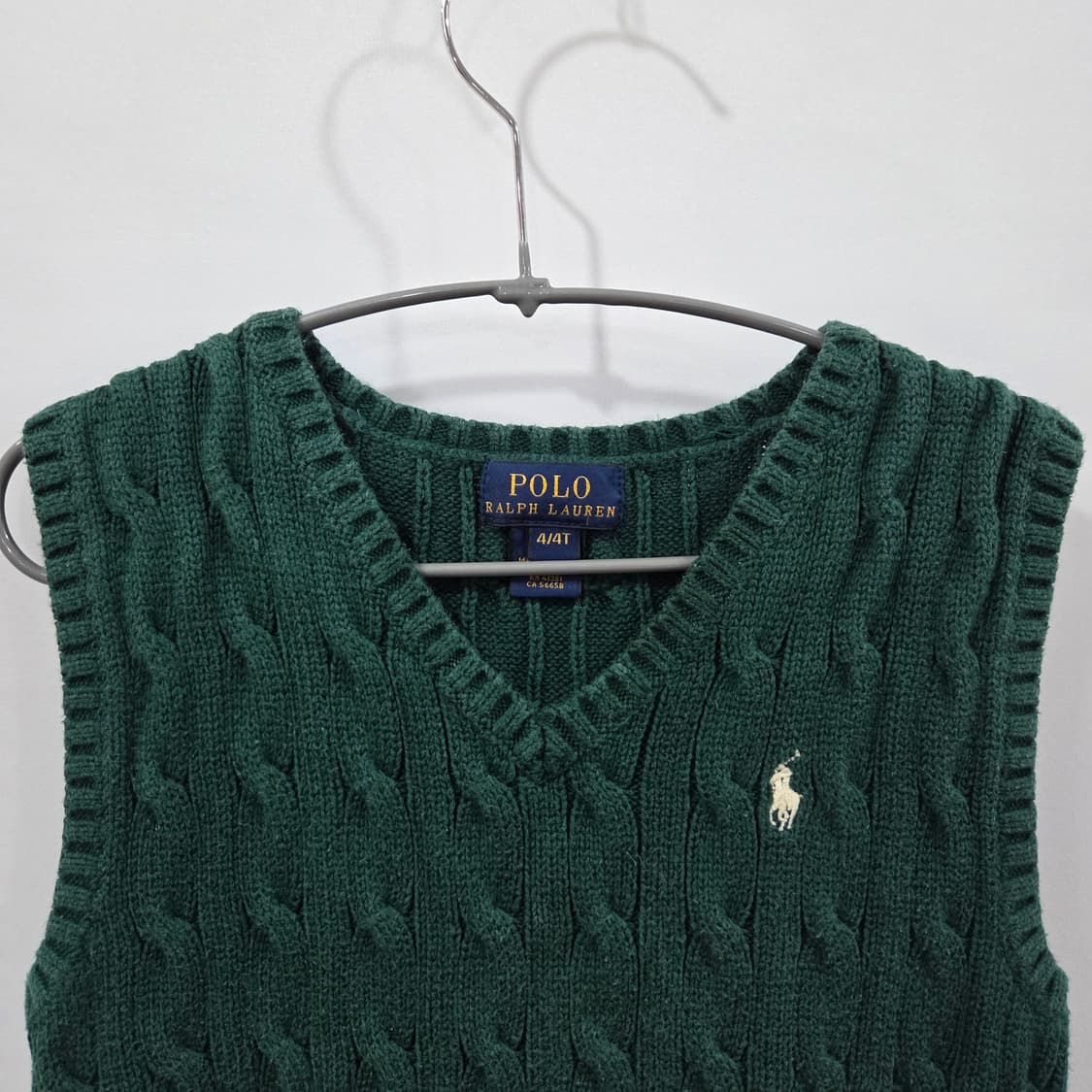 폴로랄프로렌 키즈 케이블 니트 베스트 4/4T  상품이미지2
