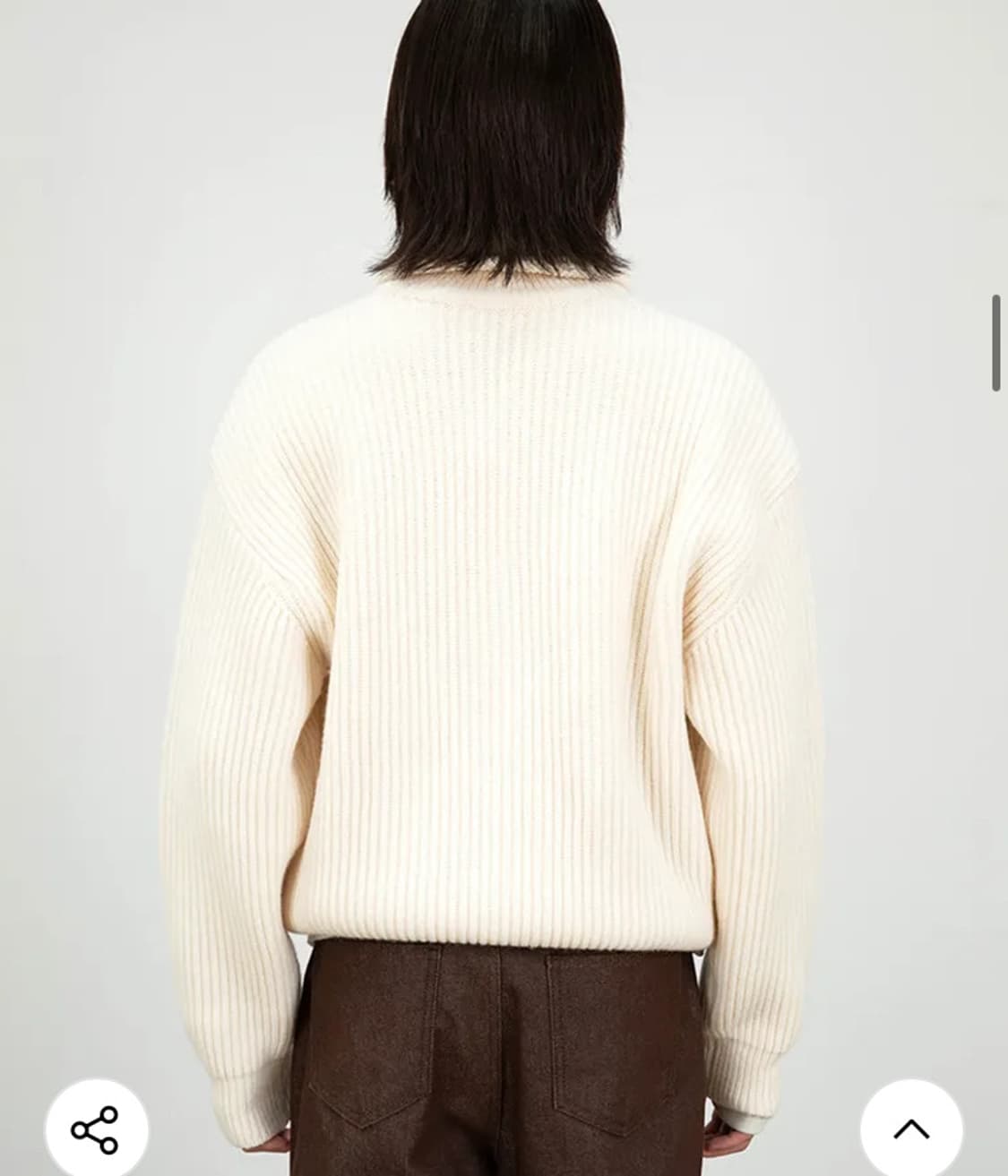 아모멘토 풀 니들 블루종 니트집업 L 새상품 상품이미지2