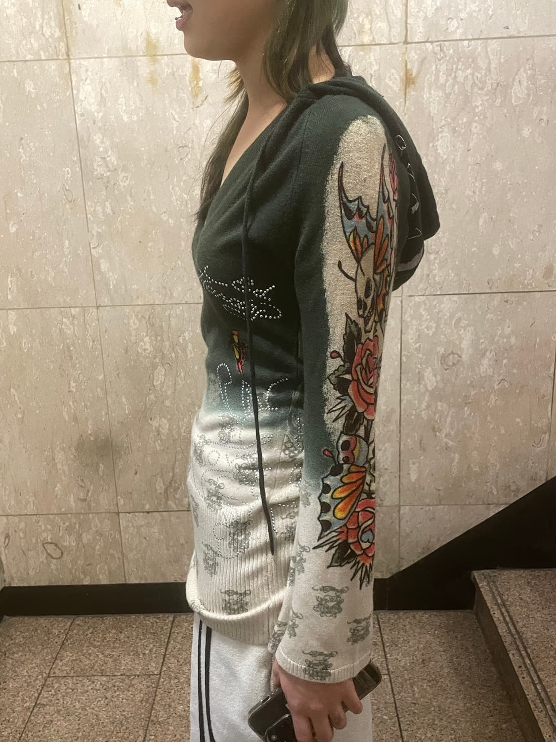 크리스챤 오디져 에드하디 니트 미니원피스 후드 파커 상품이미지5