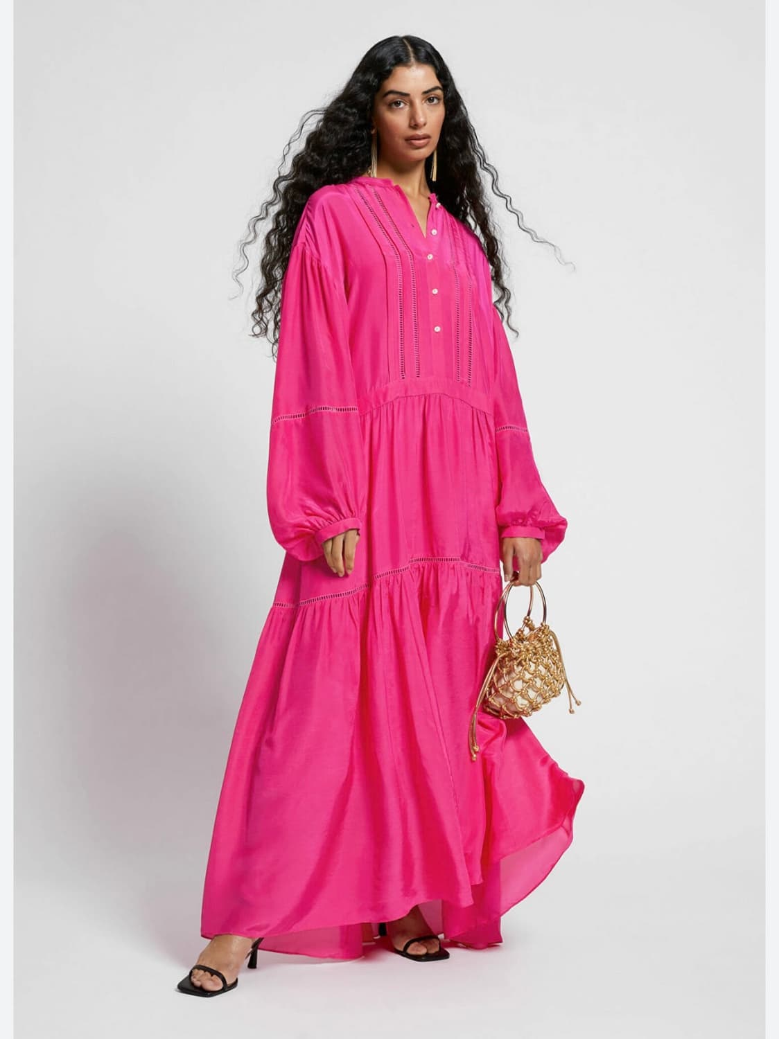 앤아더스토리즈 튜닉드레스 마젠타 M 상품이미지1