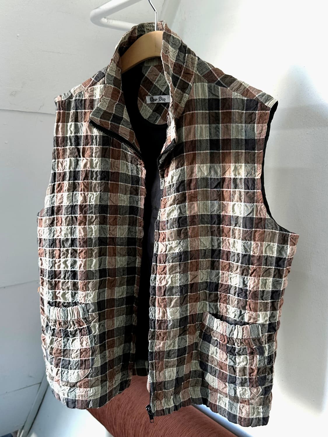 Poly cotton volrume fabric zip gilet 상품이미지9