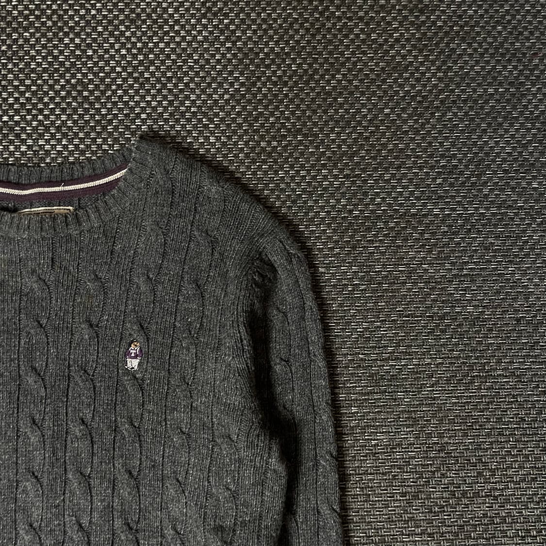 티니위니 그레이 케이블 긴팔 니트 L 상품이미지3