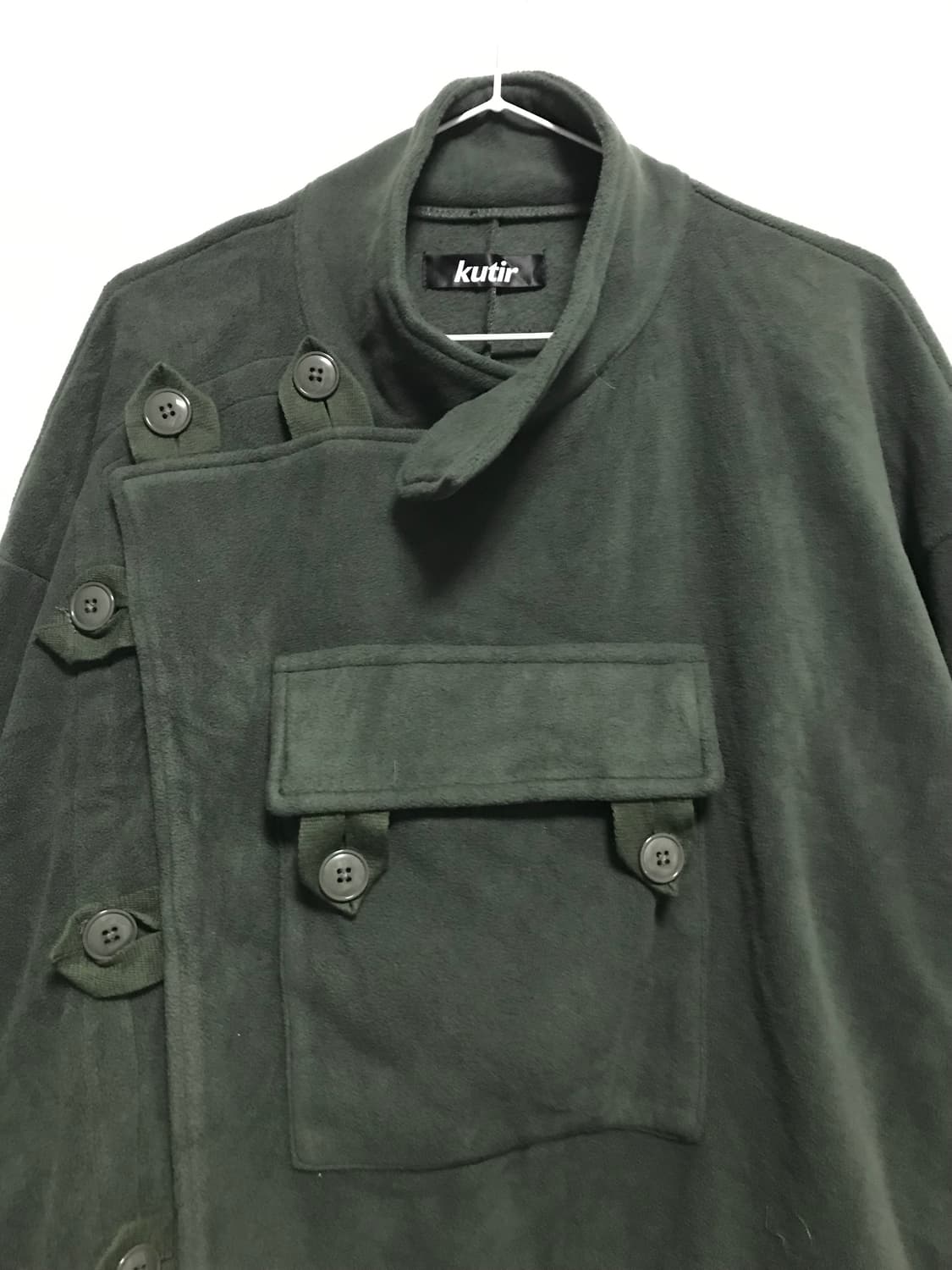 빈티지 모터사이클 밀리터리 디자인 버튼 후리스 자켓 상품이미지3