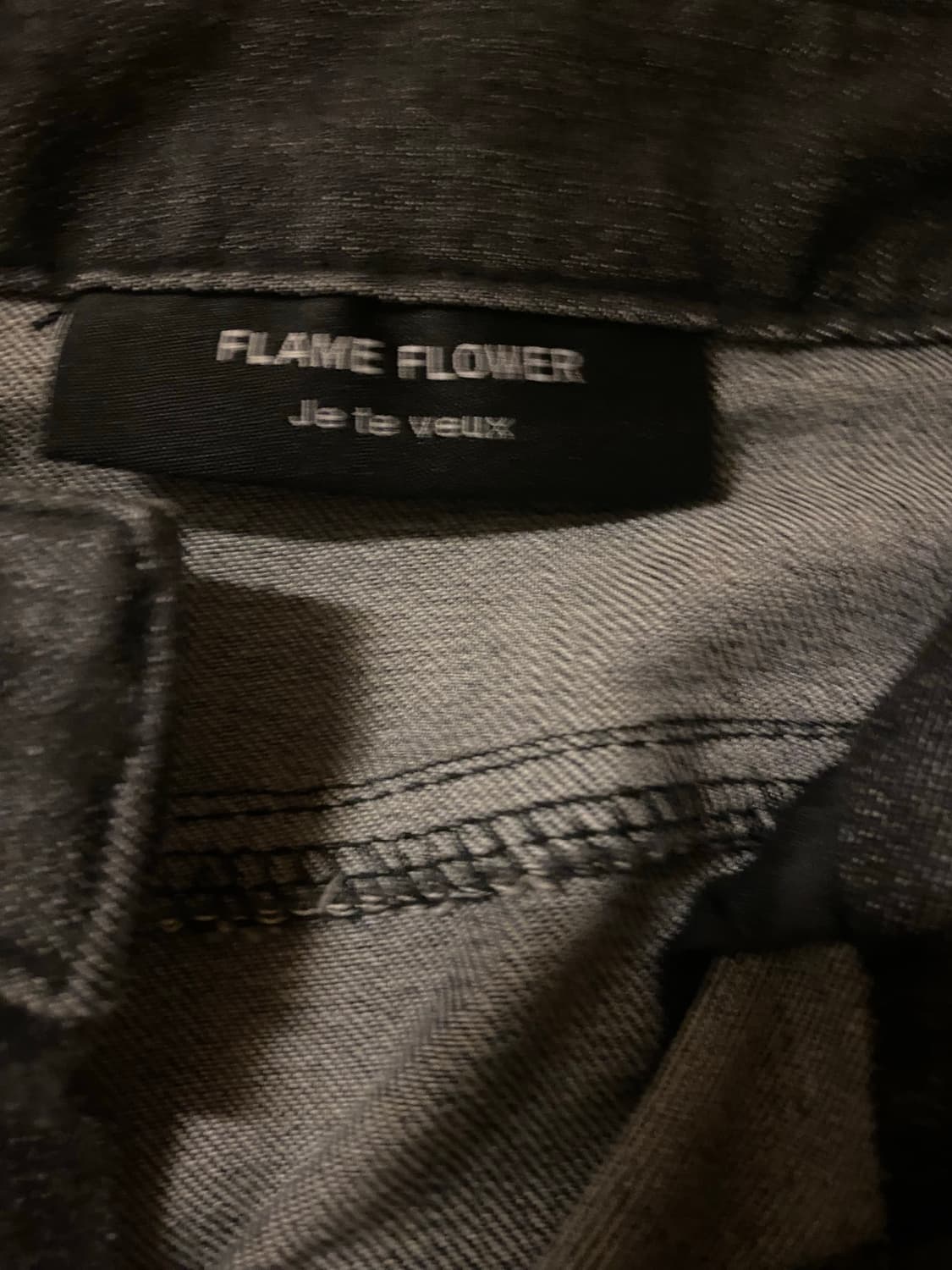 Flame flower 코팅 블랙진 상품이미지3