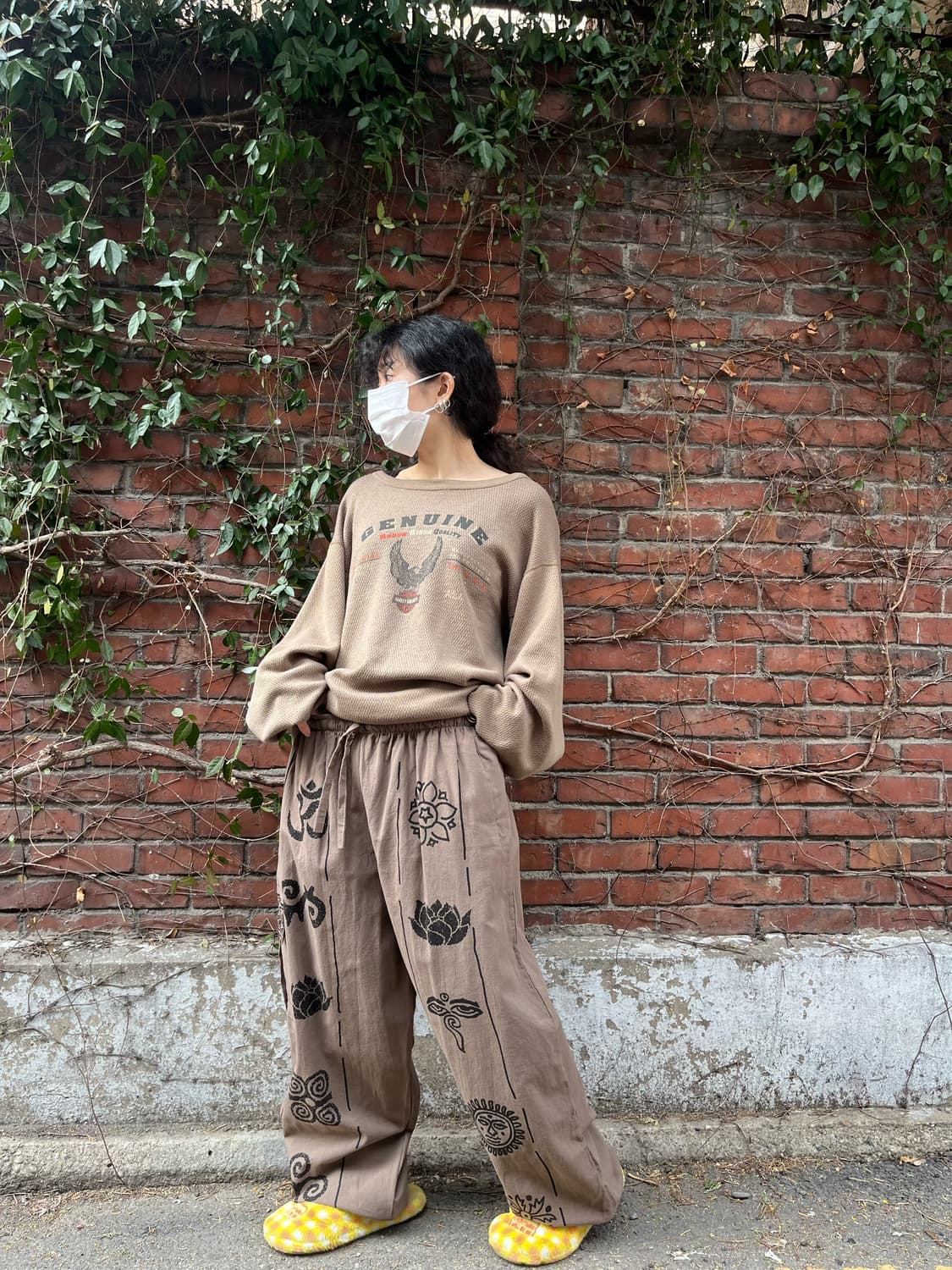 히피 에스닉 문양 와이드 벌룬 팬츠 상품이미지4