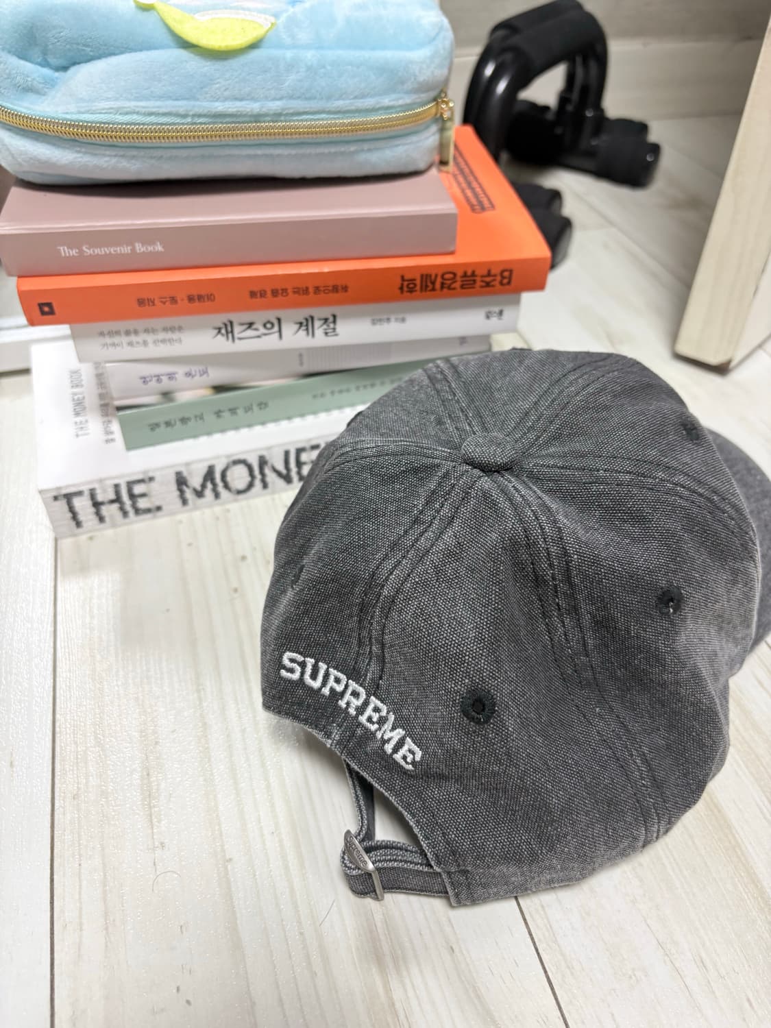 슈프림 피그먼트 s로고 6패널 블랙 캡 모자 상품이미지2