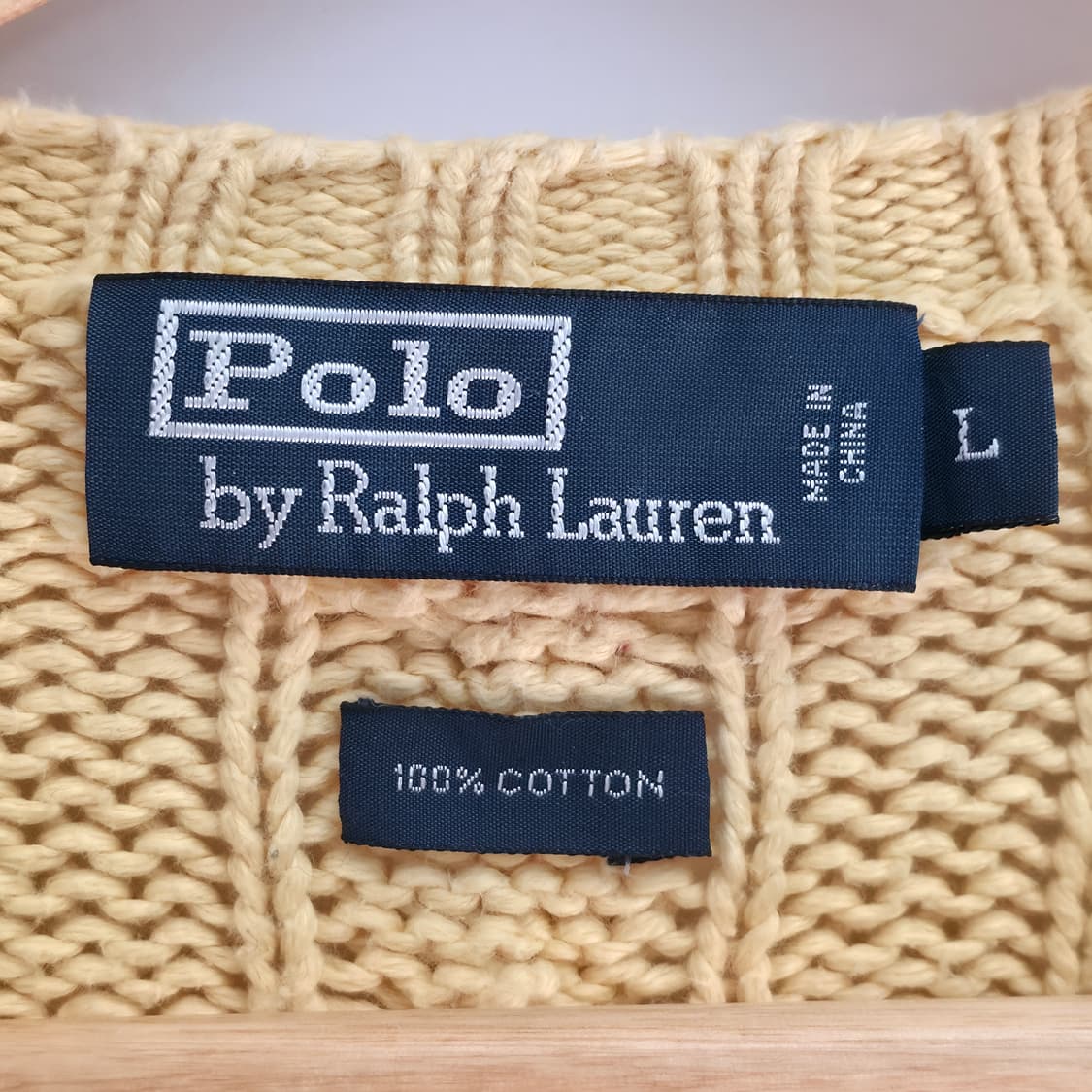 [L] 폴로 랄프로렌 옐로우 케이블 니트 상품이미지4