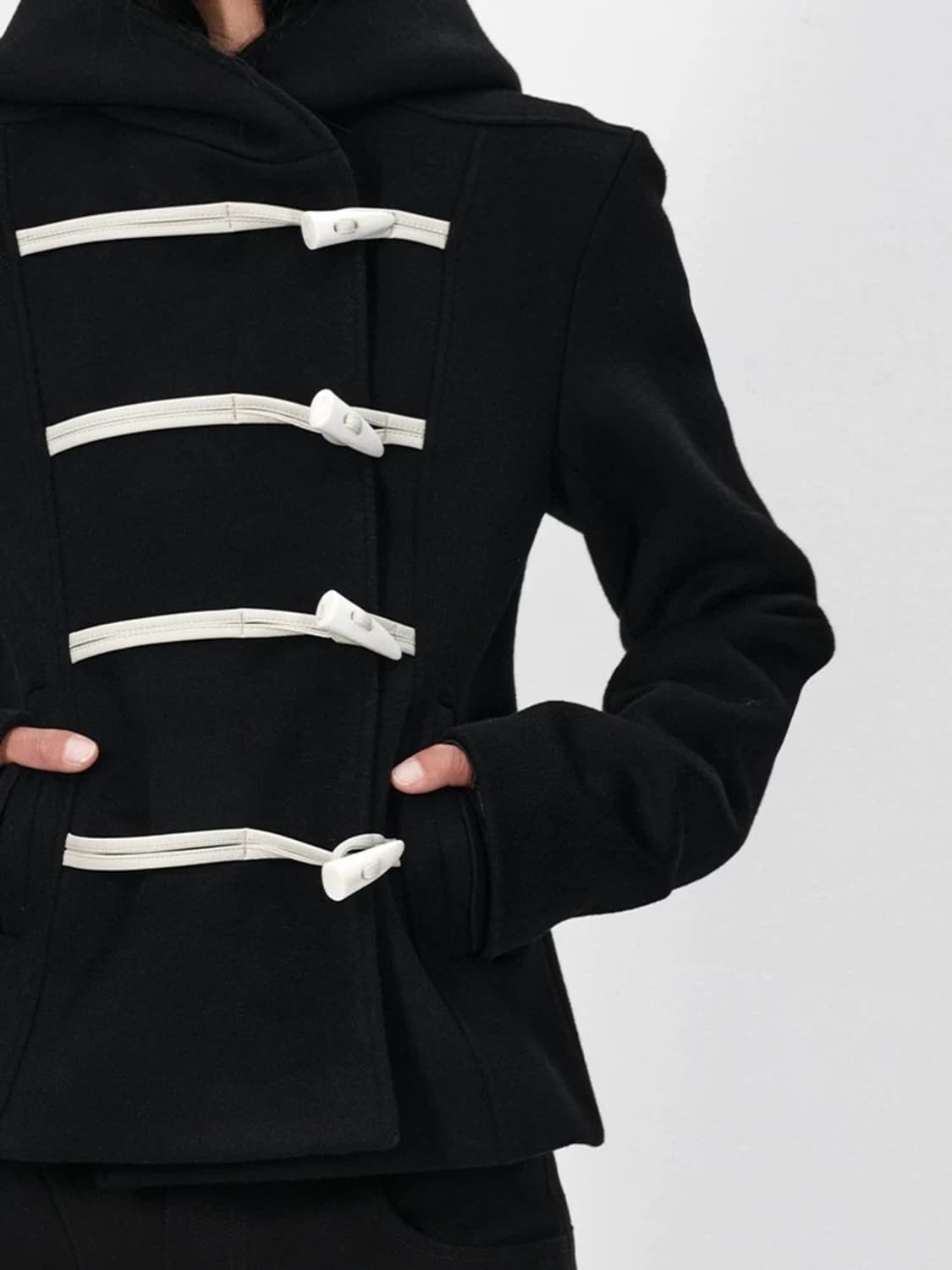 Rarely Alike 네이비 후드 더플 코트 M 상품이미지6