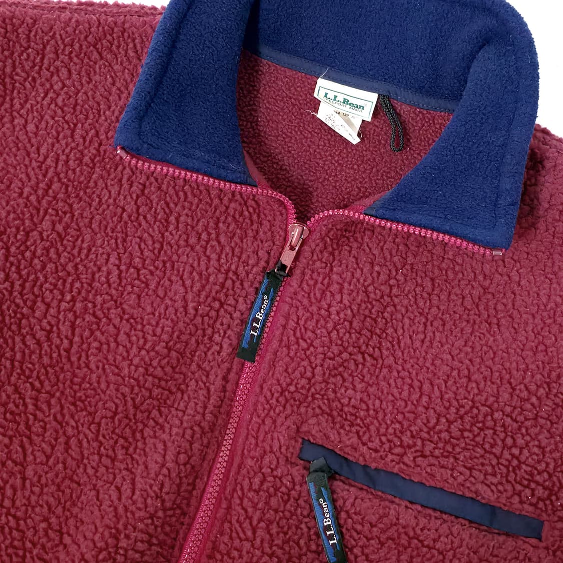 [M] 엘엘빈 딥 파일 플리스 하프 집 풀오버 레드 상품이미지4