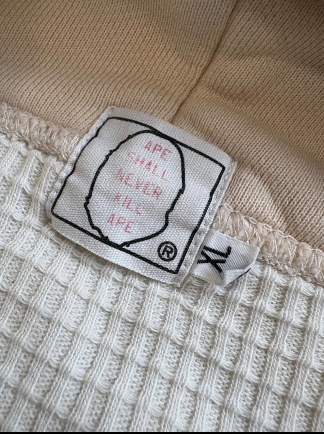 [XL] 90s 올드 베이프 써멀 후드집업 상품이미지4