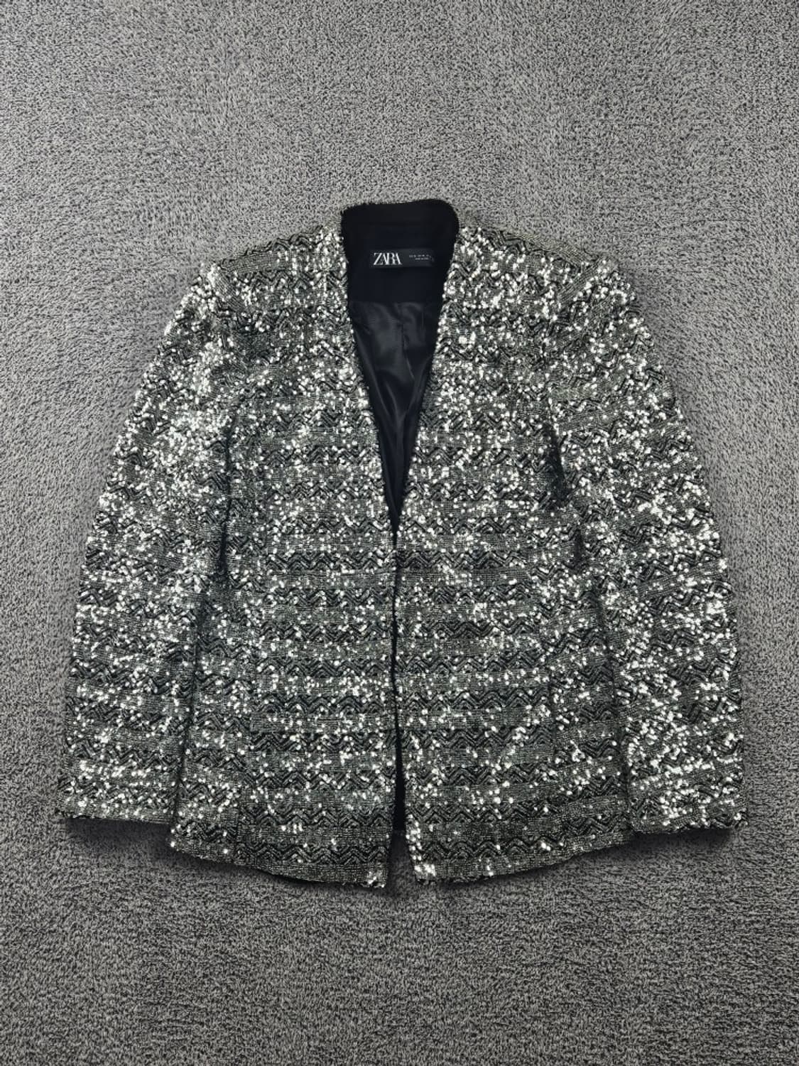 ZARA 실버 스팽글 블레이저 자켓 ( XL ) / 11248 상품이미지1