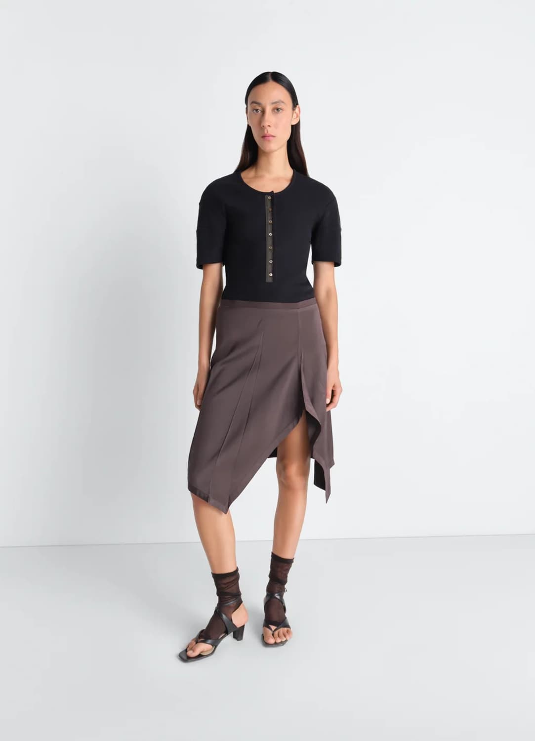 [XS,S]르메르 26ss FITTED HENLEY 헨리 니트/블랙 상품이미지2