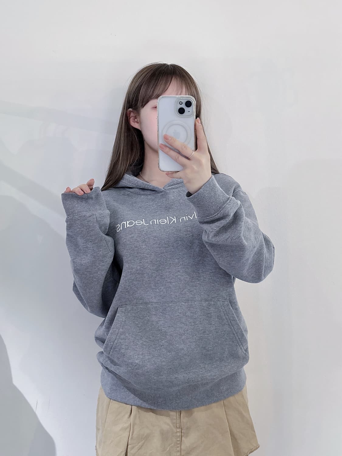 캘빈클라인 스펠로고 후드 상품이미지1