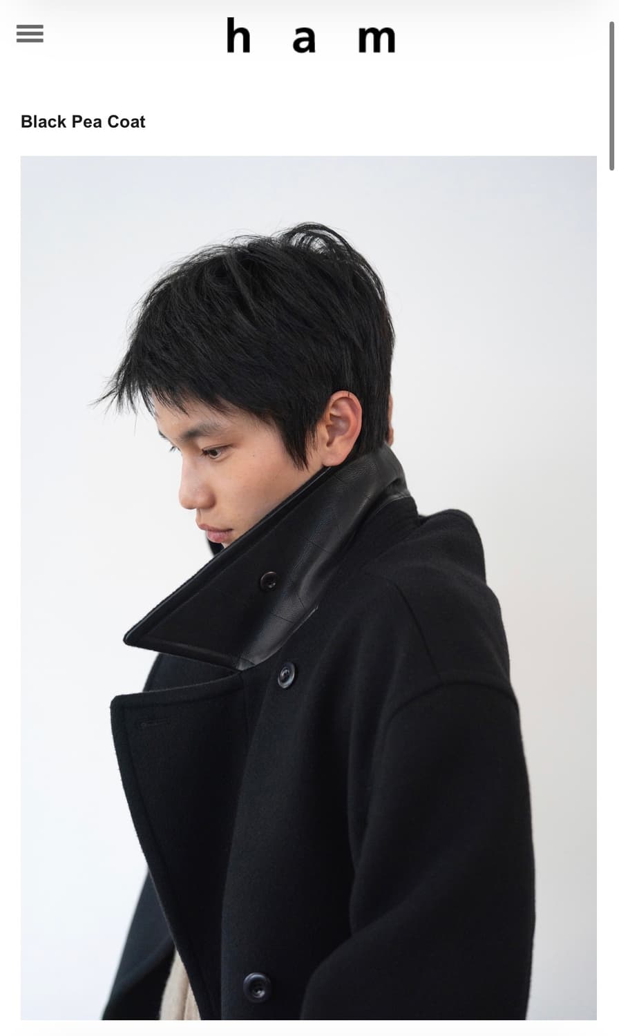 h.a.m 피코트 블랙 1사이즈 상품이미지1