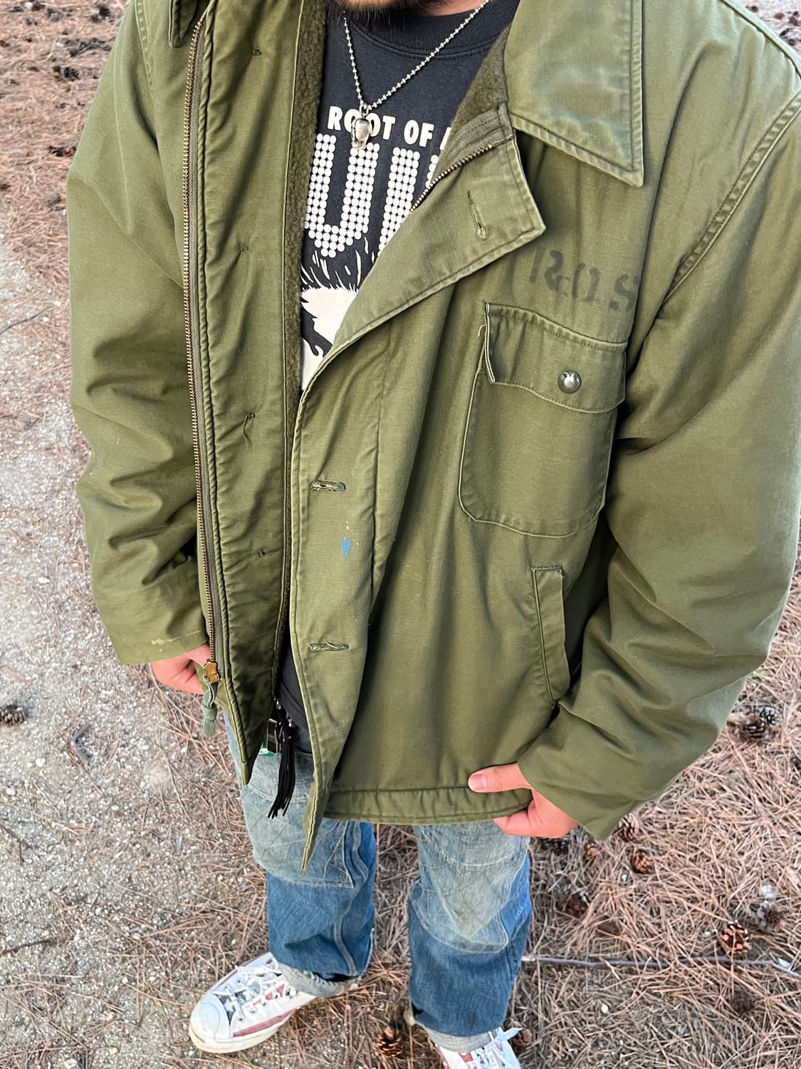 1974 US Navy A-2 Deck Jacket 미군 덱자켓 (XL) 상품이미지9