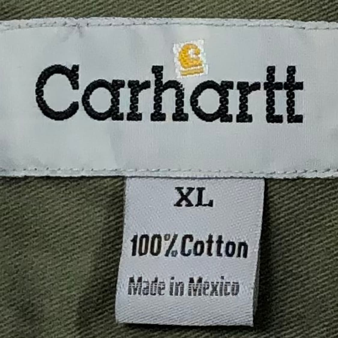 XL 칼하트 카키 헤비 워크 셔츠 상품이미지3