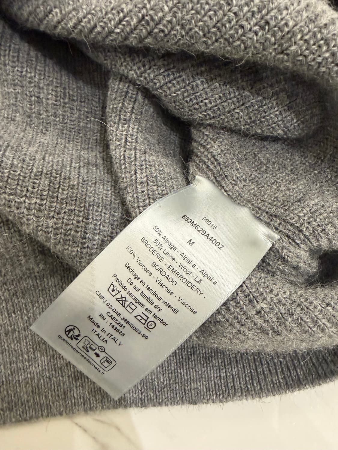 디올 자수 스웨터, 오버사이즈 핏 상품이미지6