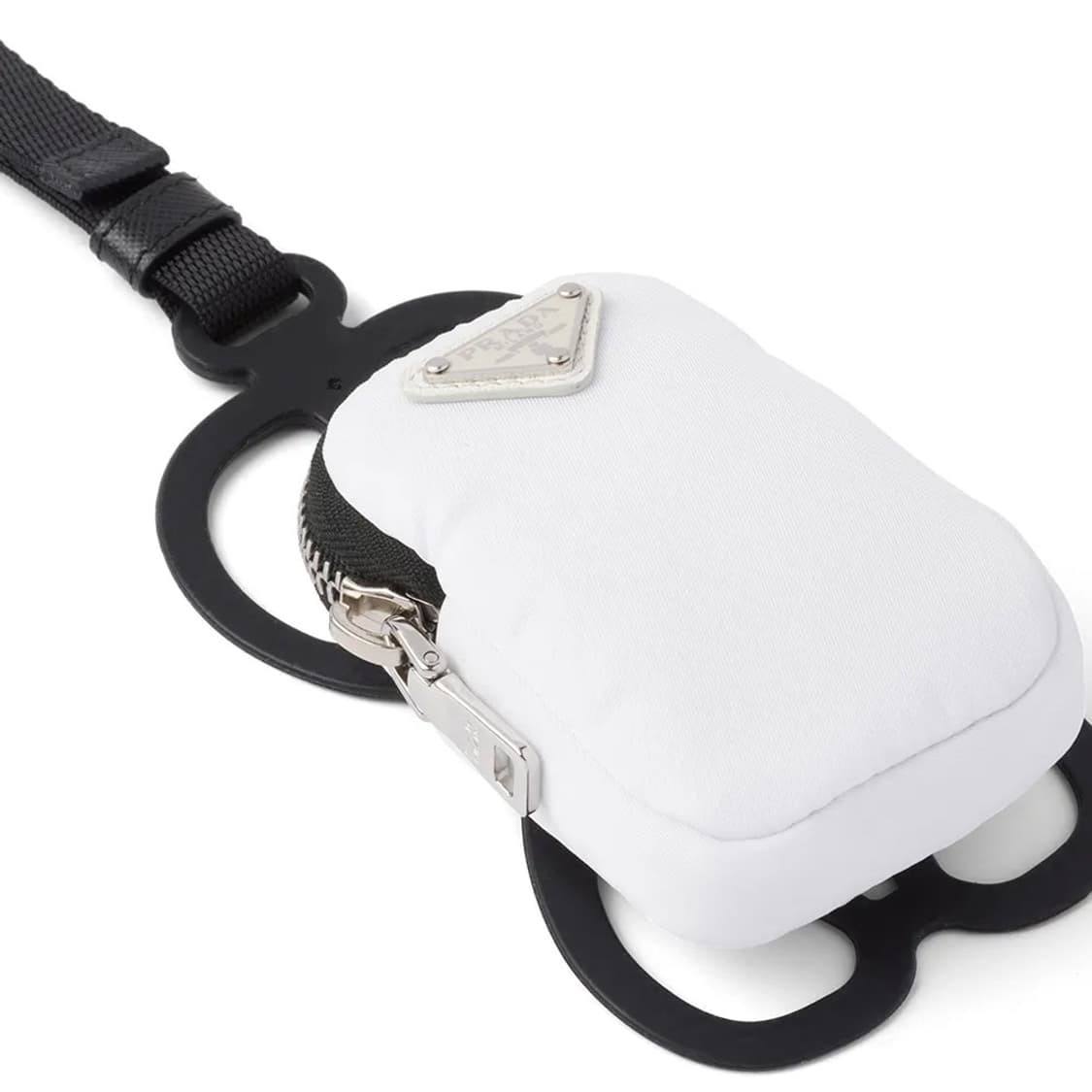 새상품 프라다 리나일론 폰홀더 케이스 스트랩 지갑 파우치 화이트 상품이미지3