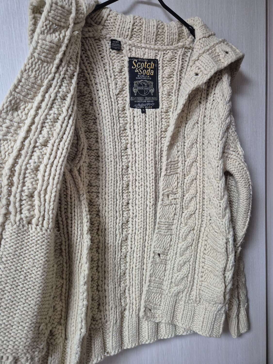스카치앤소다 케이블니트 가디건 꽈배기가디건 S 상품이미지5