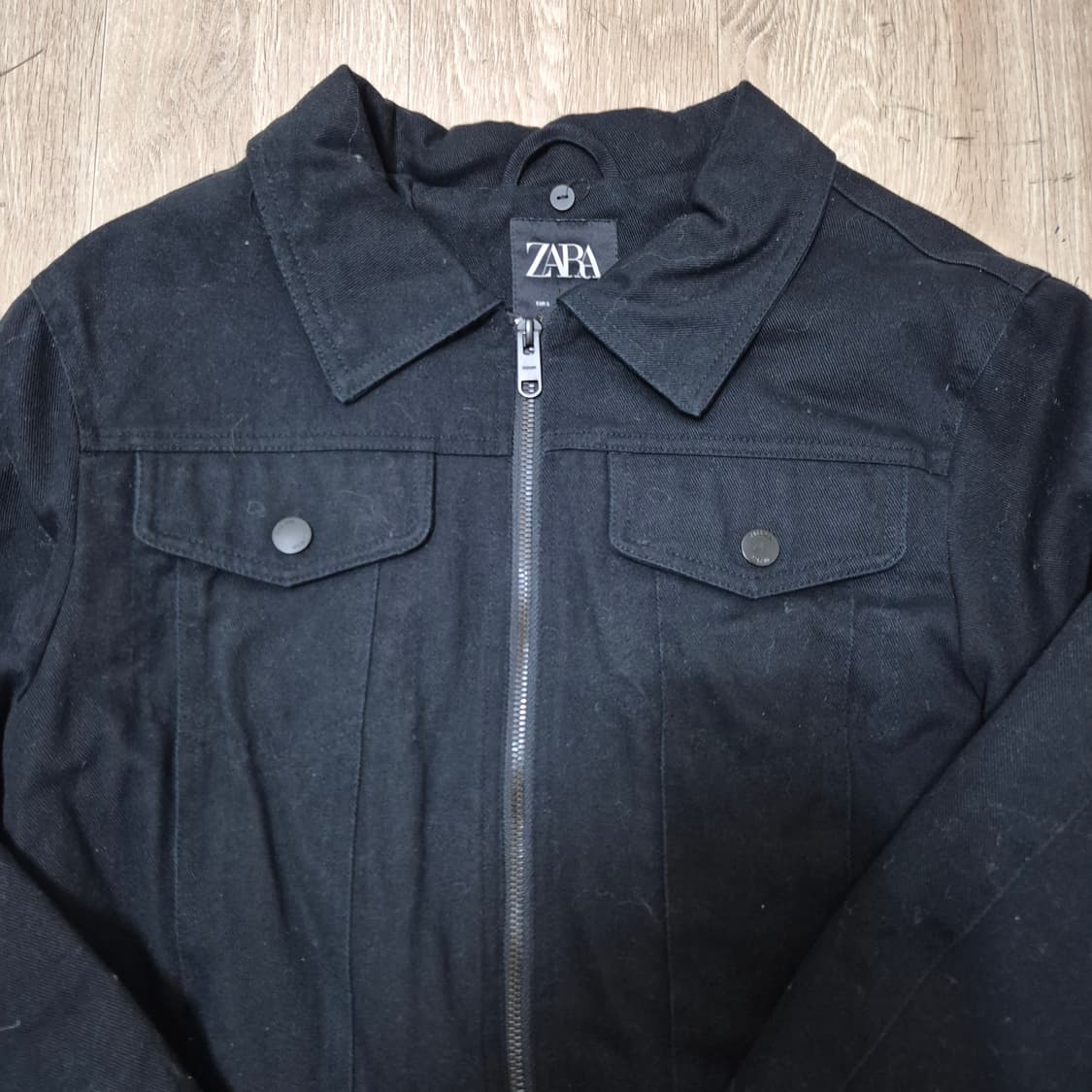 자라 이너퀄팅 투포켓 트러커 자켓 S(90) 상품이미지2