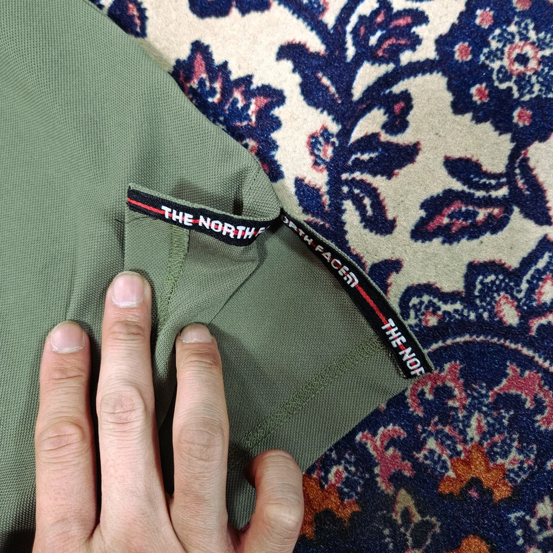 노스페이스 올리브카키 스몰로고 기능성 반팔 카라티 L 상품이미지3