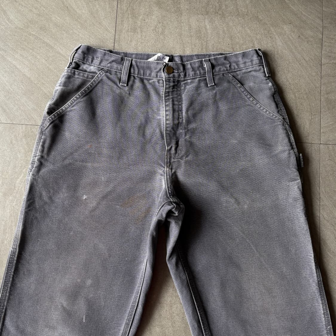 칼하트 정품 오리지널 페트롤 블루 싱글니 카펜터 팬츠 상품이미지6