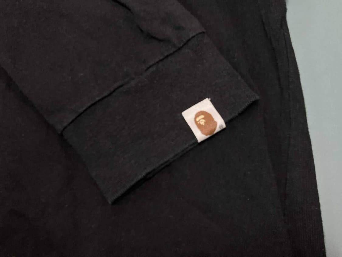 베이프 빅 에이프 헤드 롱슬리브 티셔츠 블랙 상품이미지3