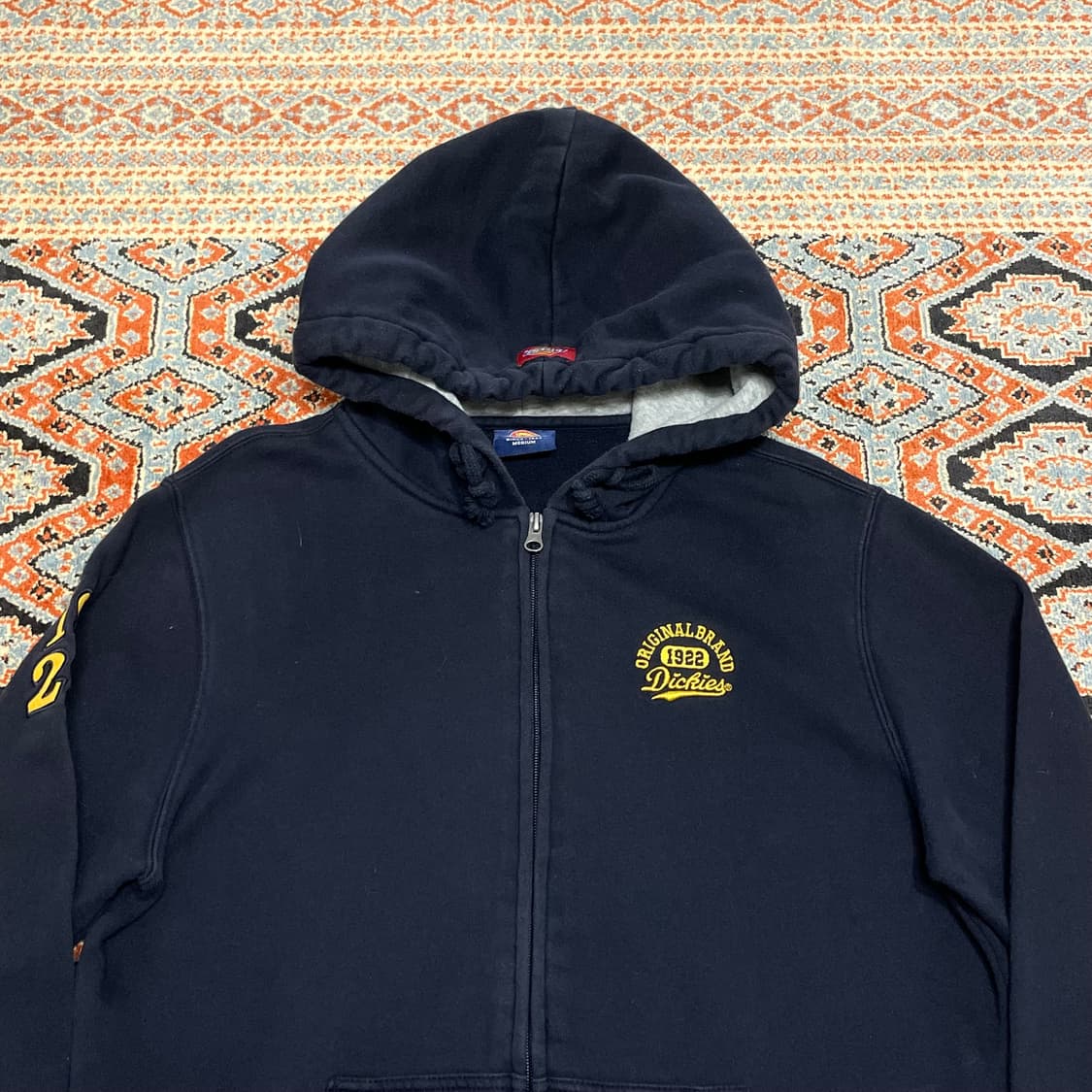 디키즈 사이드 프린팅 네이비 기모 후드집업 남성M  상품이미지2