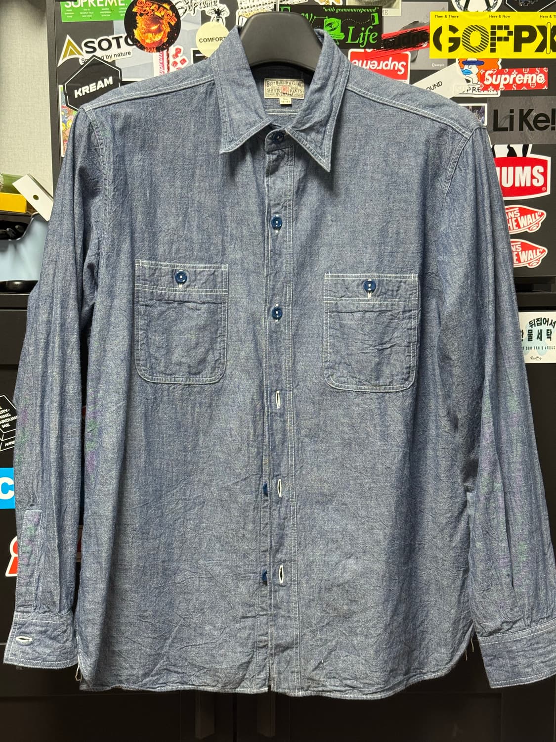 버즈릭슨 샴브레이 셔츠 16-16 1/2 상품이미지1