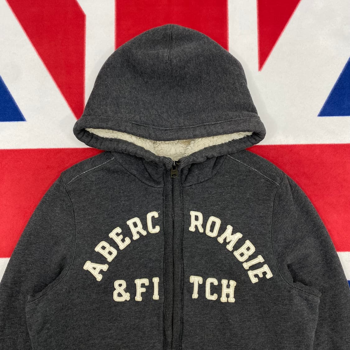 아베크롬비 아치로고 보아털 후드집업 L  상품이미지3