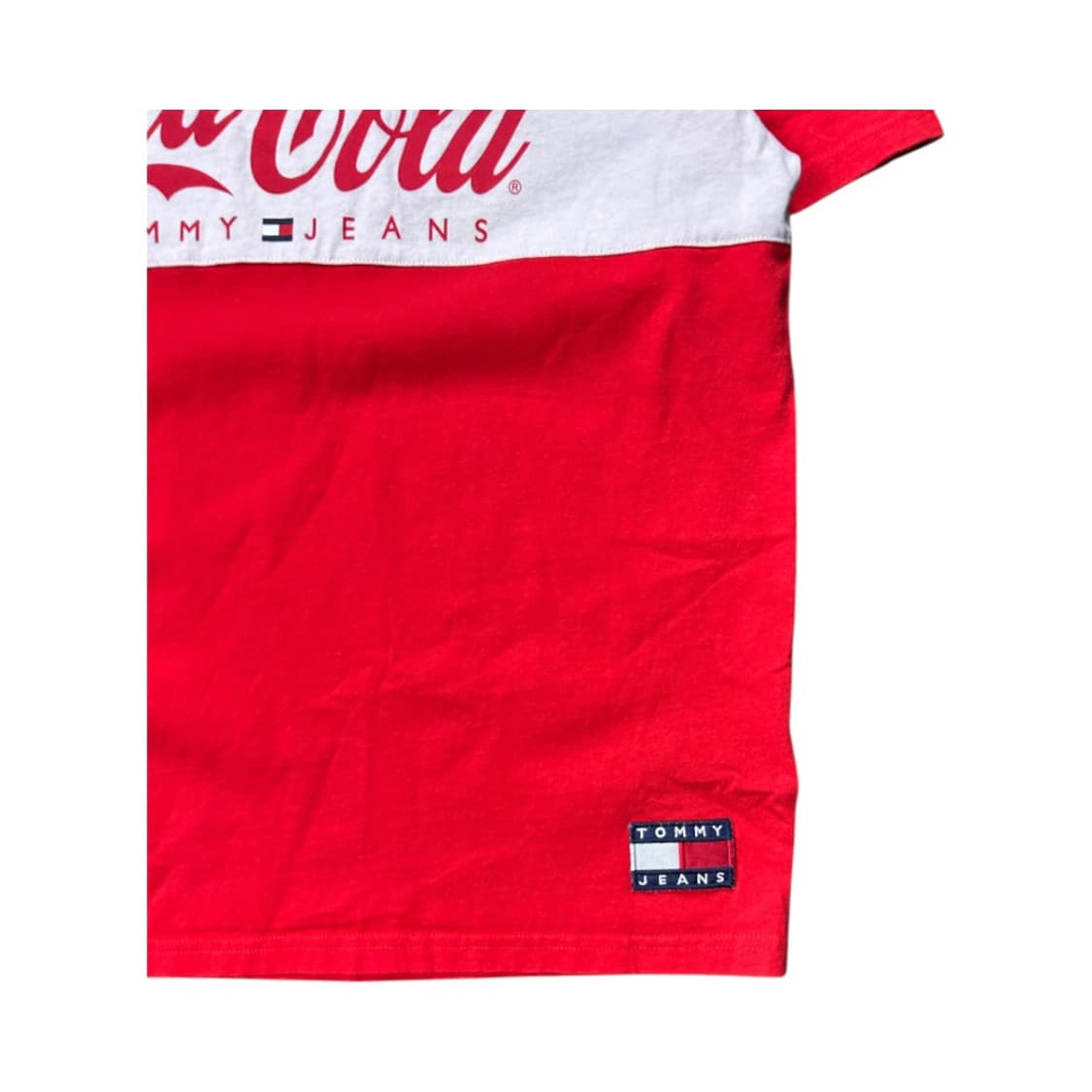 L) 코카콜라 × 타미진스 레드 패널 프린트 반팔티 T-100 상품이미지4