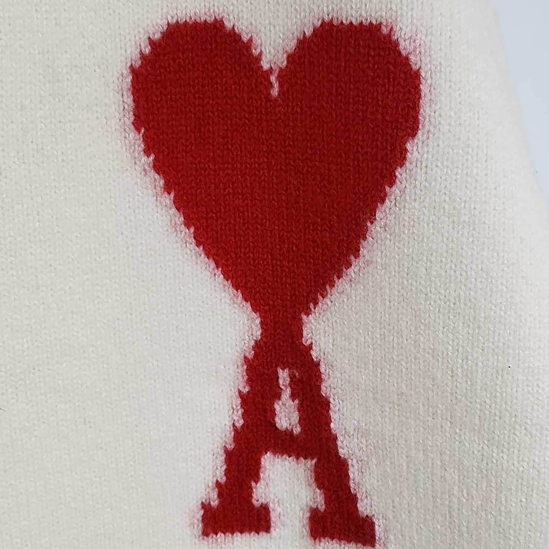 [M] 아미 화이트 빅하트 인타르시아 울 가디건 BFUKC002 018 상품이미지3