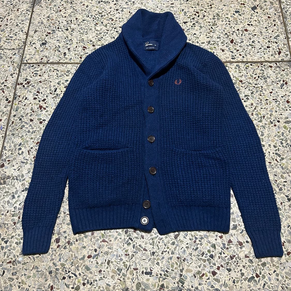 프레디페리 (Fred Perry) 숄카라 렘스울 가디건 상품이미지1