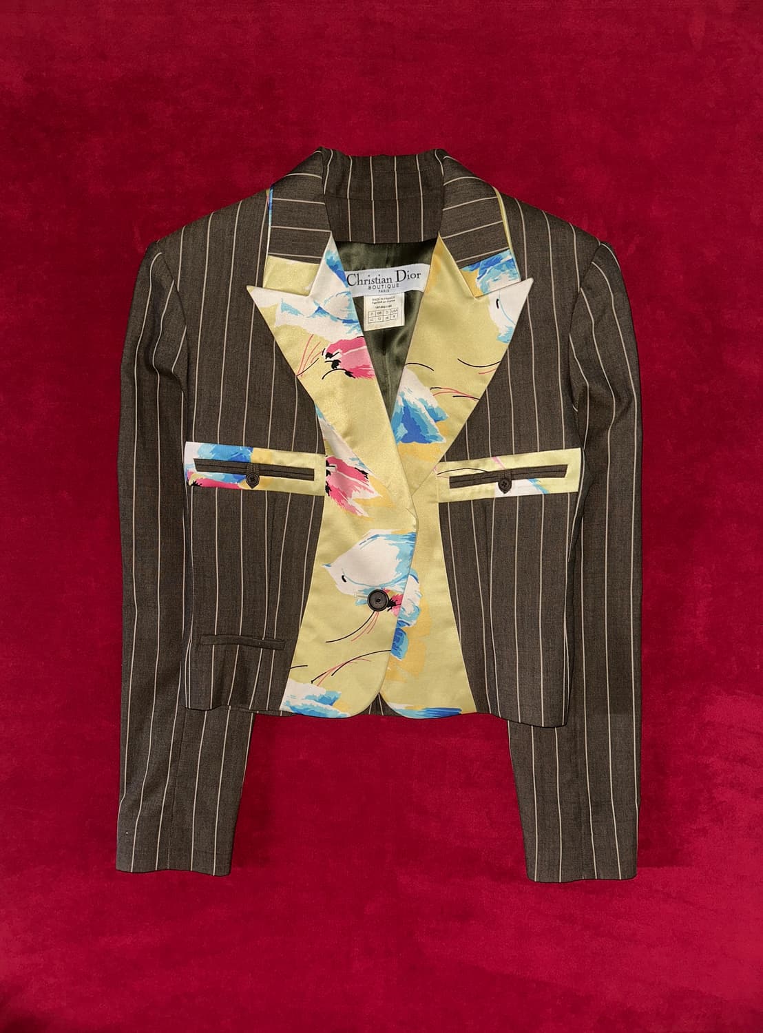 Christian Dior 핀스트라이프 플로럴 테일러드 수트 상품이미지1