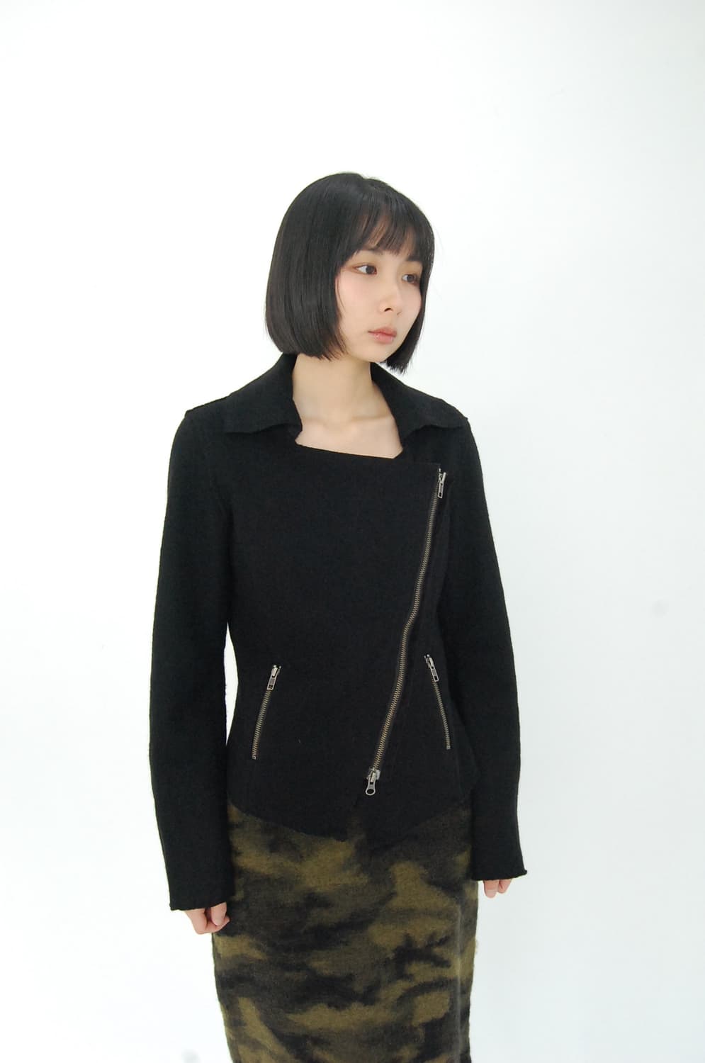 Wool unbalance 2way jacket 상품이미지2