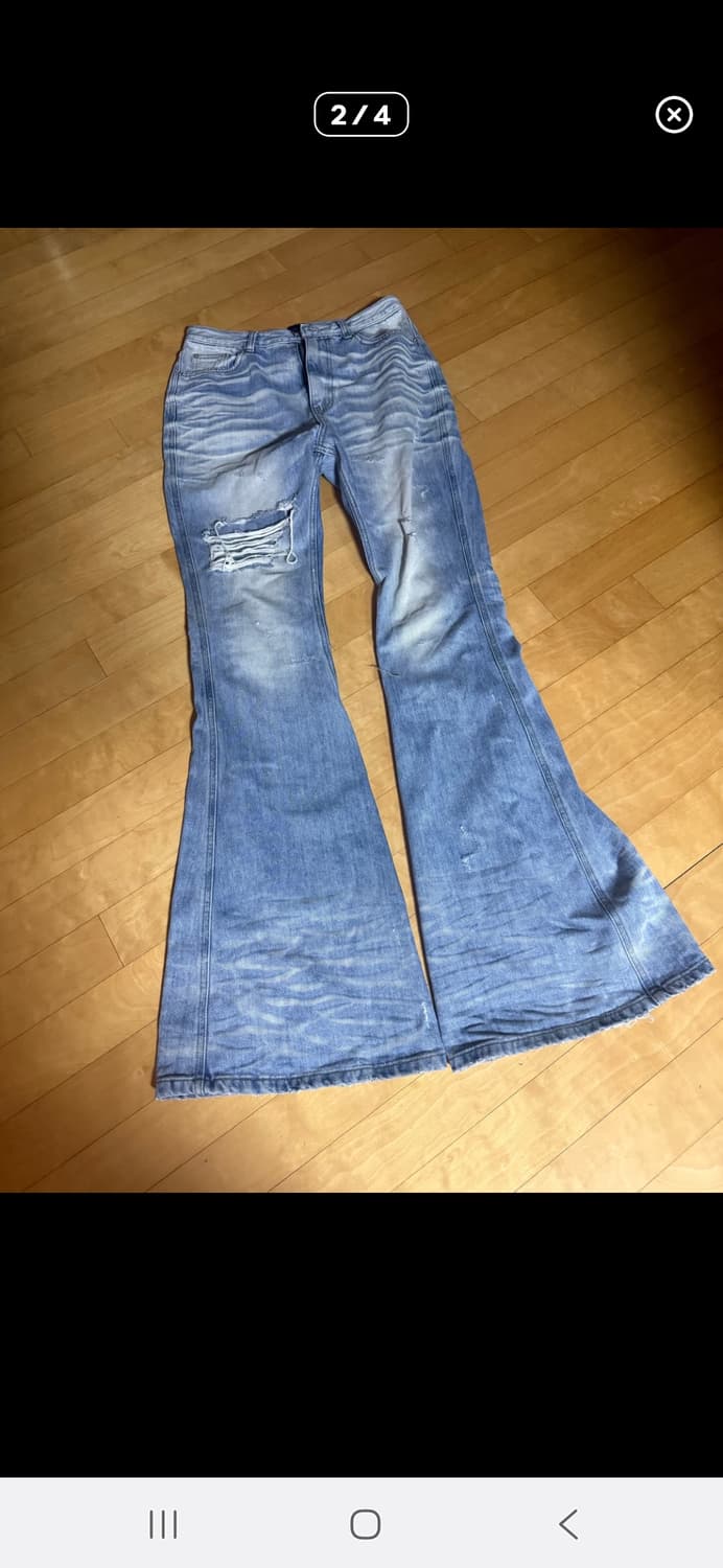 언더마이카 플레어진 연청 상품이미지2