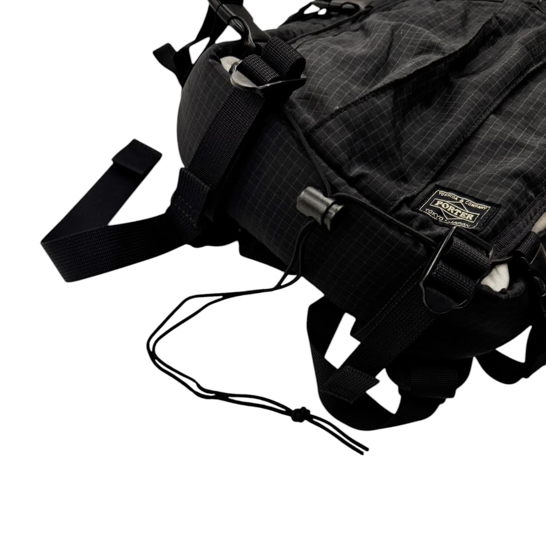 포터 바이시클 나일론 립스탑 백팩 블랙 상품이미지7