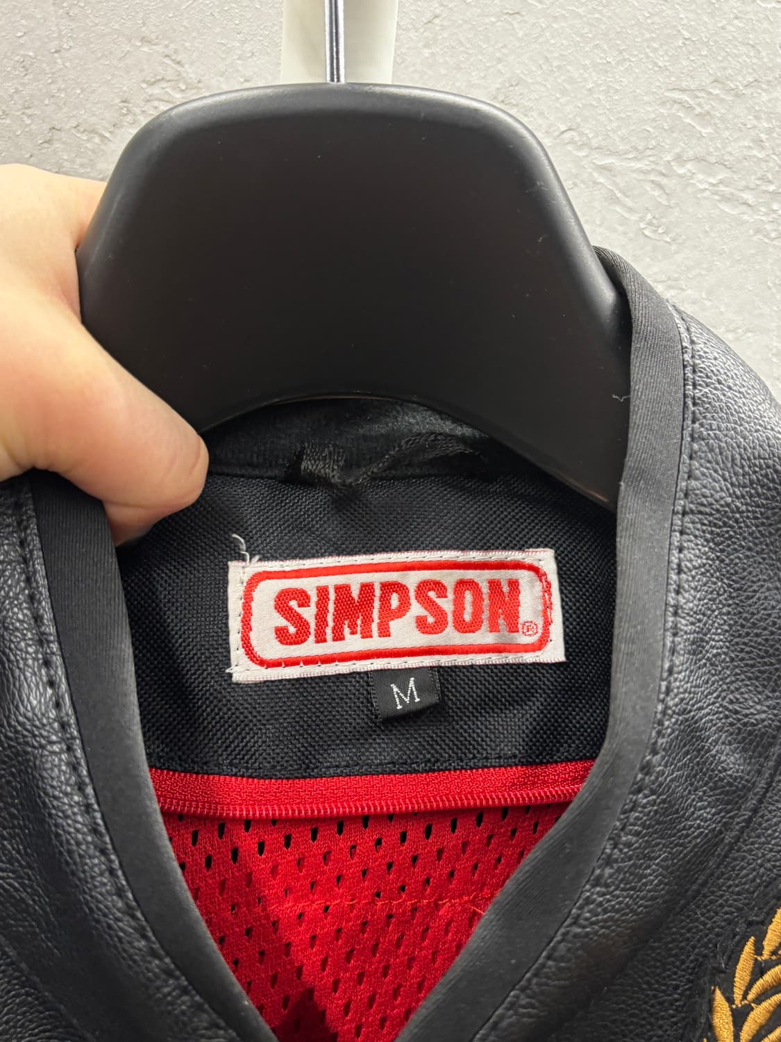 심슨 55주년 기념 라이더 가죽 자켓 M 상품이미지4