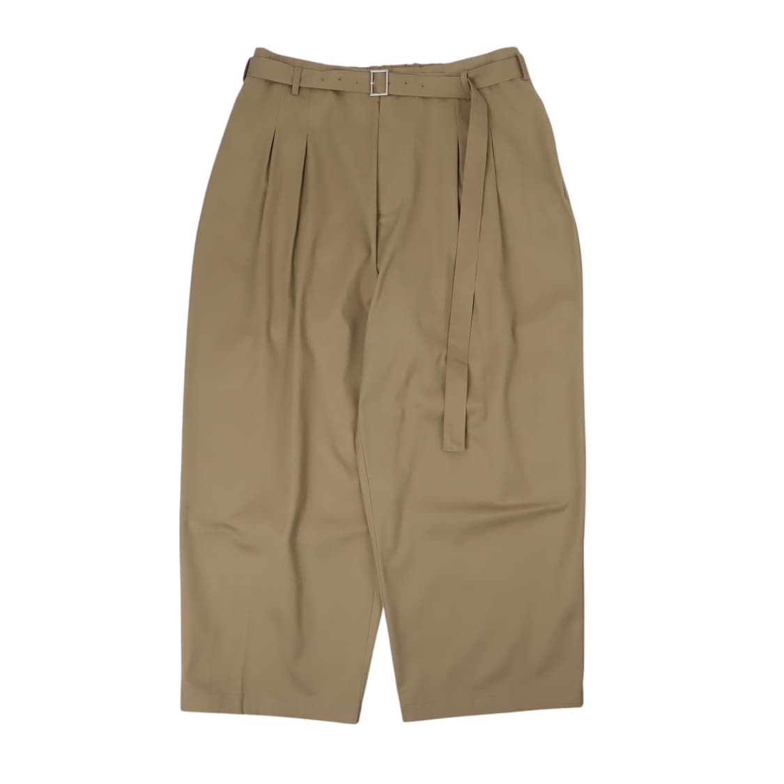 Youth 유스 벨티드 베이지 와이드 코튼팬츠 상품이미지1