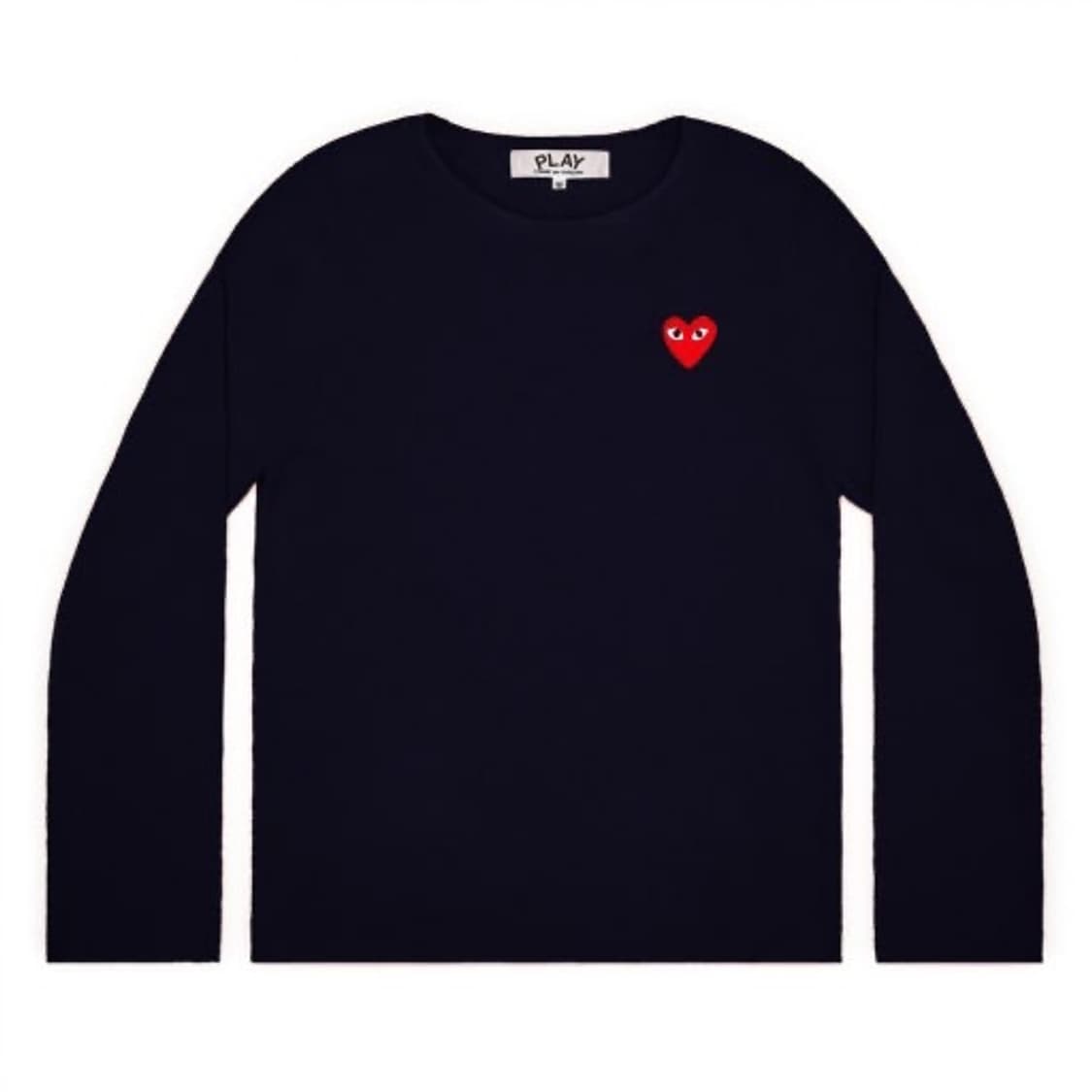 꼼데가르송 하트 와펜 블랙 긴팔 티셔츠 새상품 상품이미지1