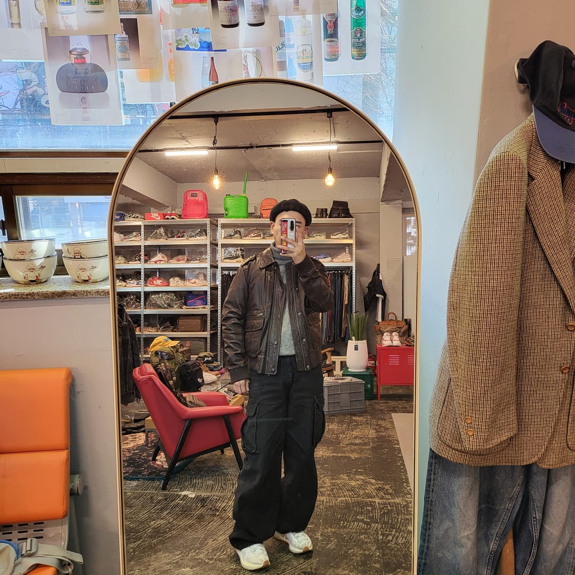 써스데이 아일랜드 레더 자켓 (105) 상품이미지2