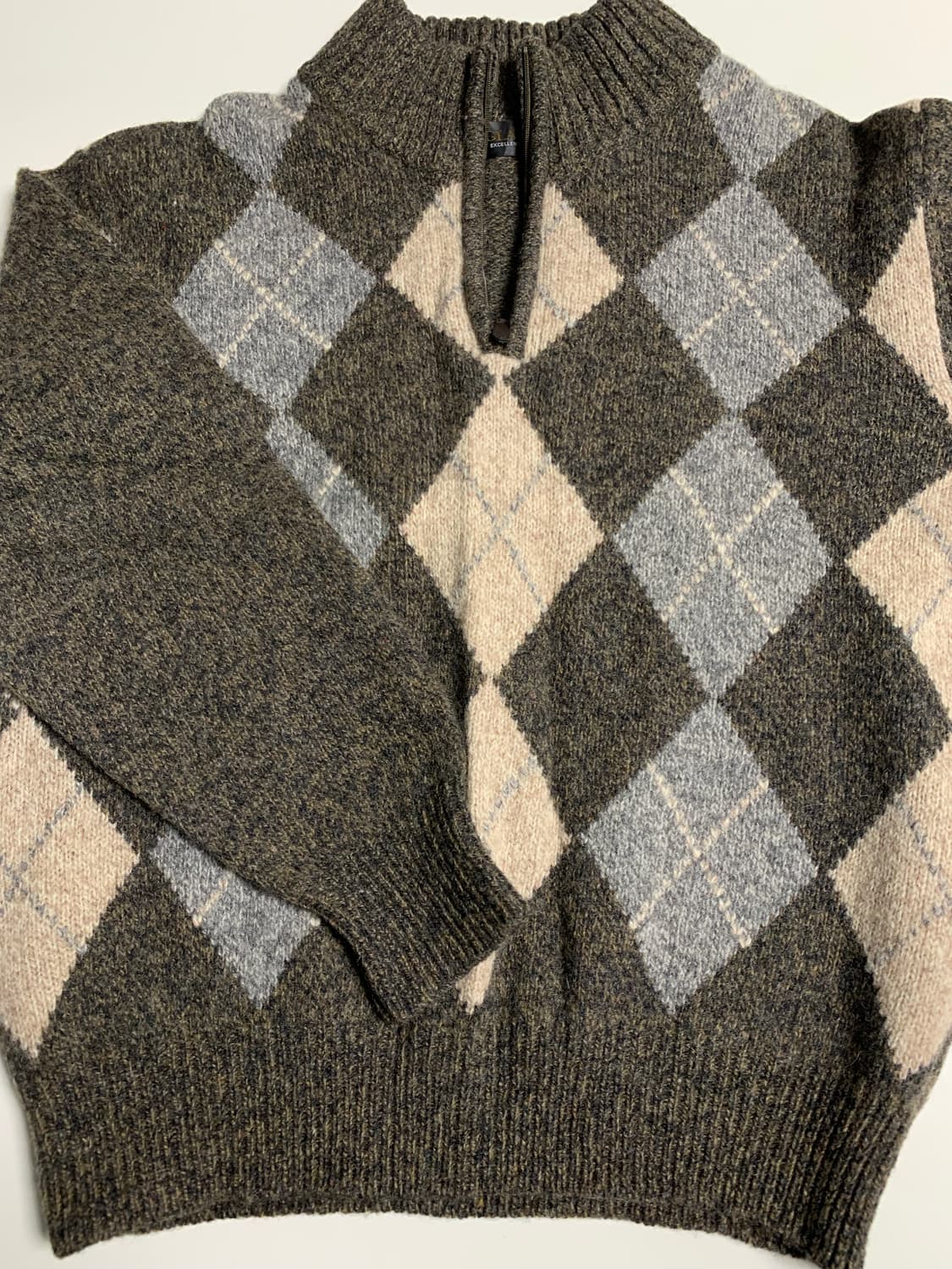 빈티지 아가일 니트 상품이미지2