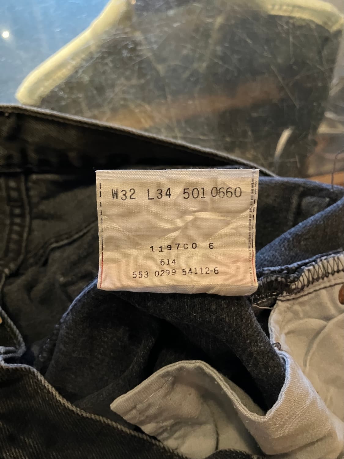 90s USA Levis 501 0660 Black Denim Pants 상품이미지10