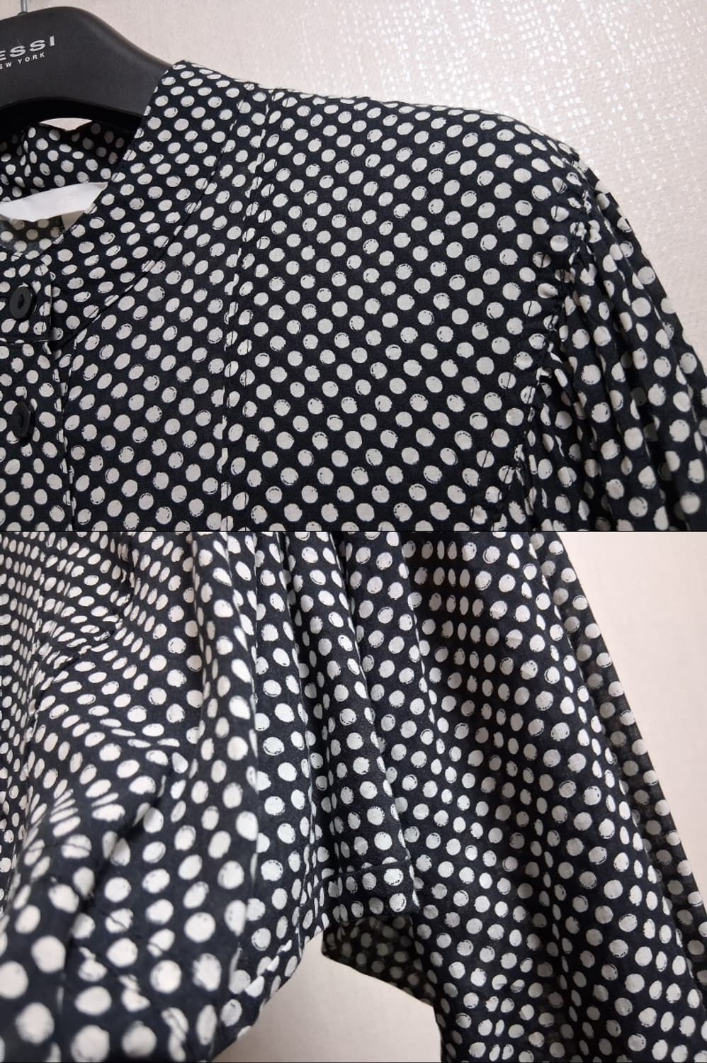 일본빈티지 에이치앤엠  H&M 도트 롱원피스 55  상품이미지5