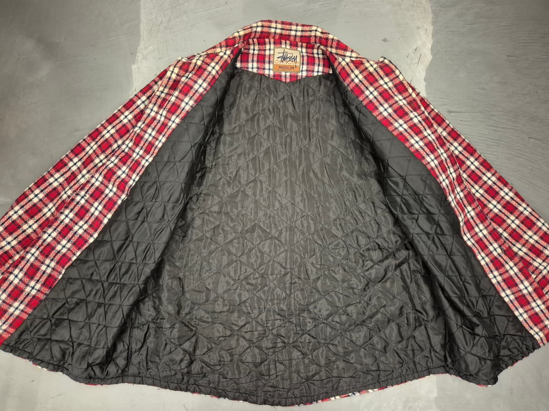 90s 스투이 아웃도어 플란넬 퀼팅 자켓 상품이미지3